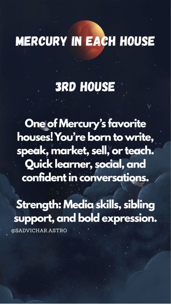 Mercury 3rd house