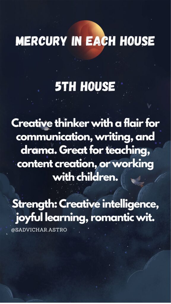 Mercury 5th house