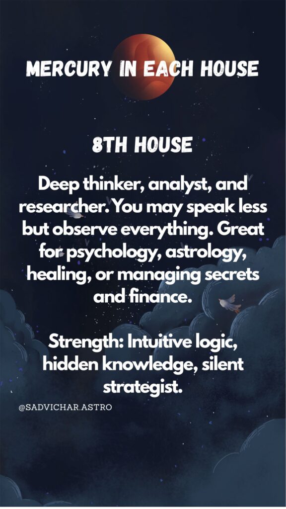 Mercury 8th house