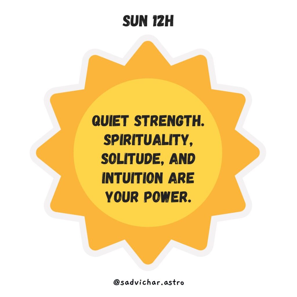 Sun in 12 Houses in astrology Sun 12th house