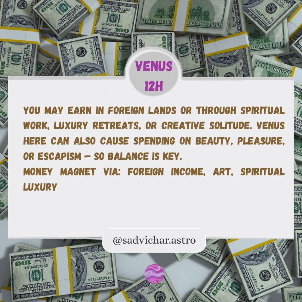Venus 12 house