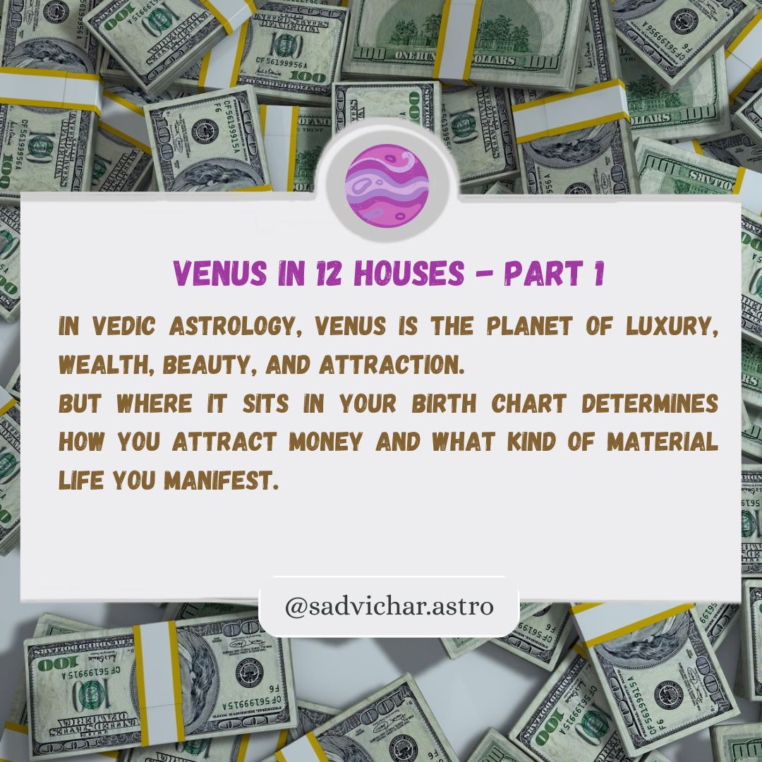 Venus in 12 houses in astrology