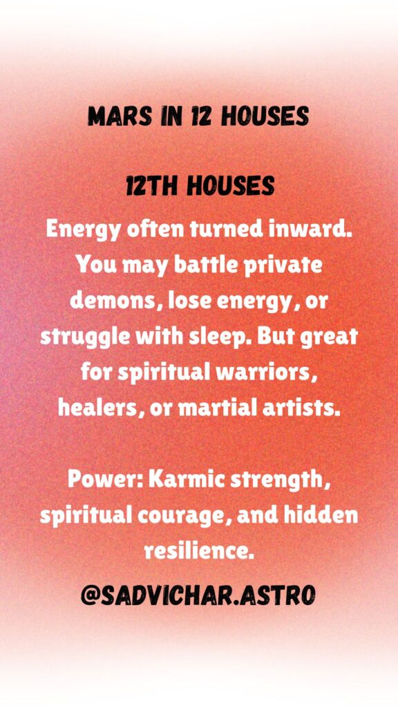 Mars in 12 Houses in Astrology Mars in 12th house
