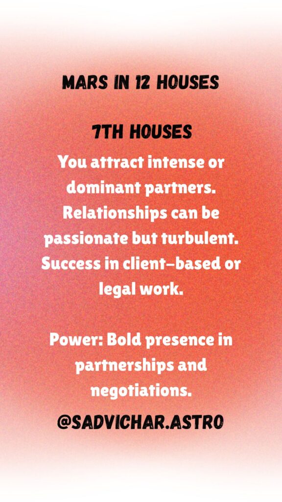 Mars in 7th house