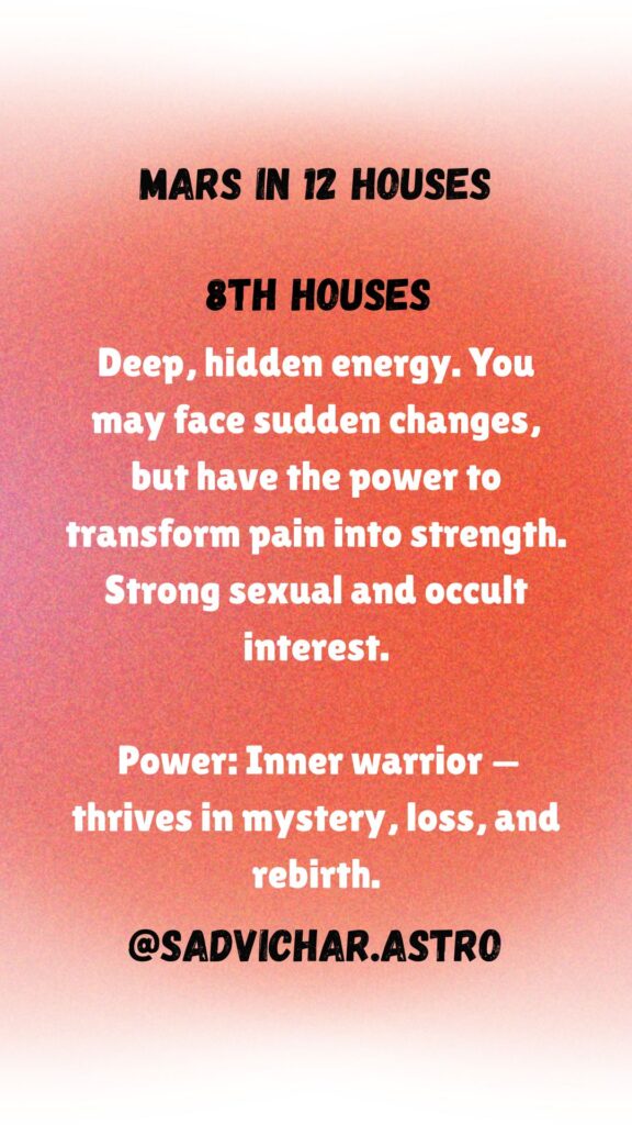 Mars in 8th house