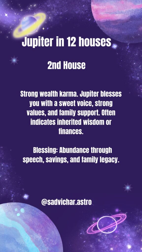 Jupiter in the 2nd House