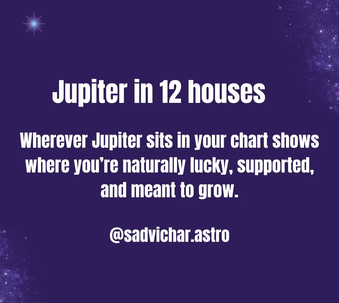 Jupiter in the 12 Houses in astrology