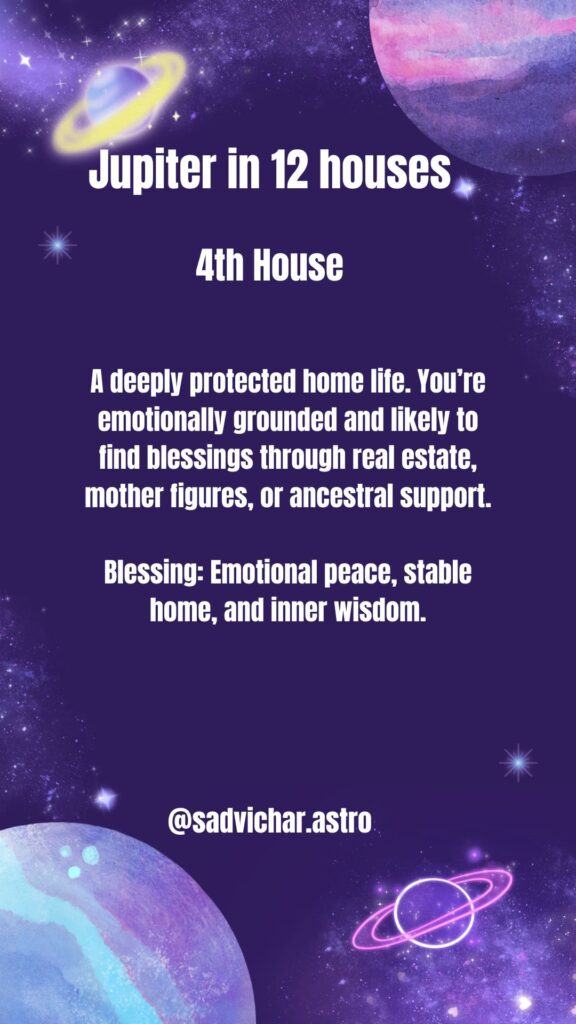 Jupiter in the 4th House