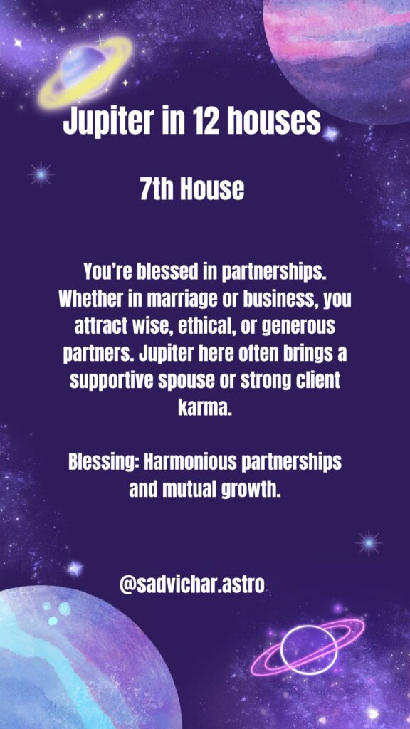 Jupiter in the 7th House