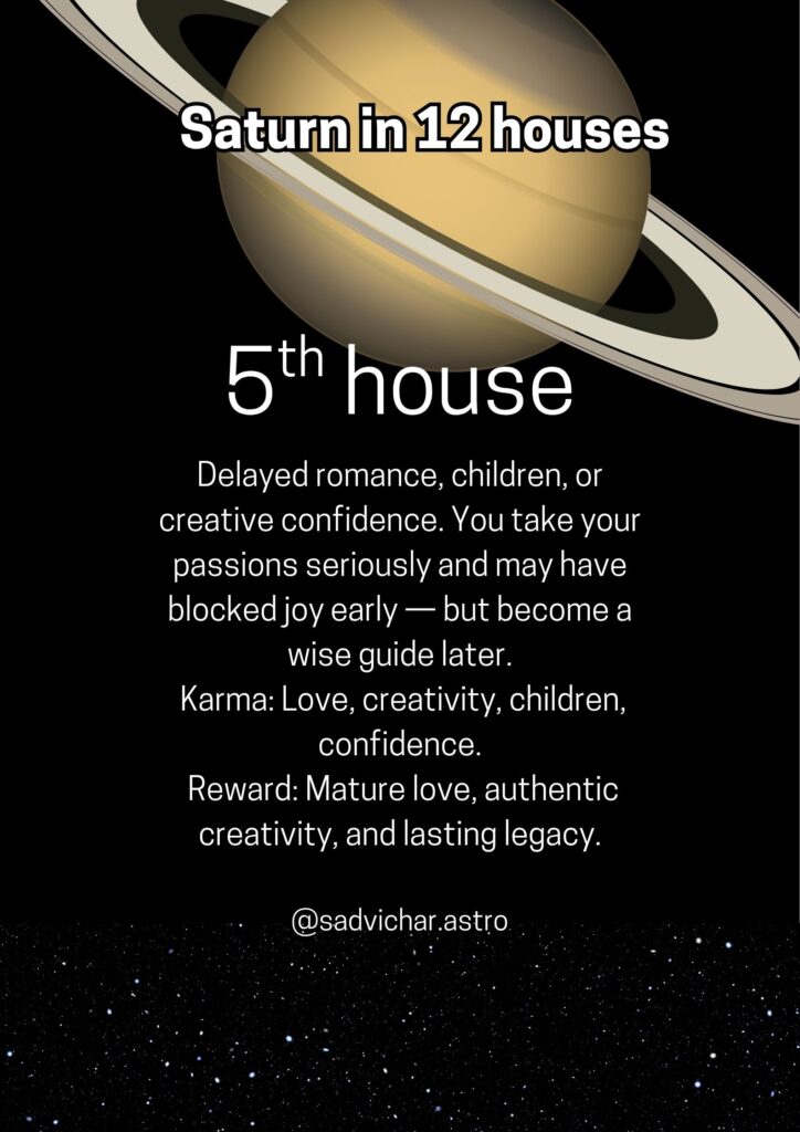 Saturn in 5th house