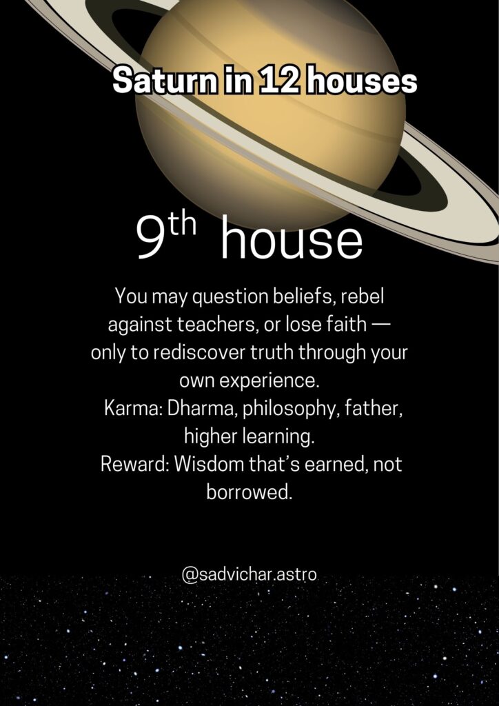 Saturn in 9th house