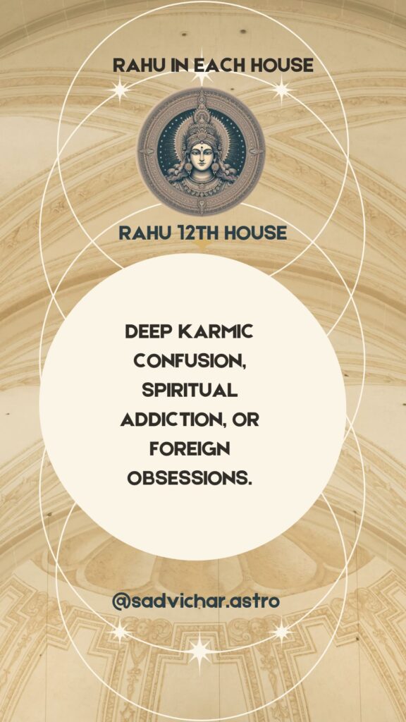 Rahu in 12th house