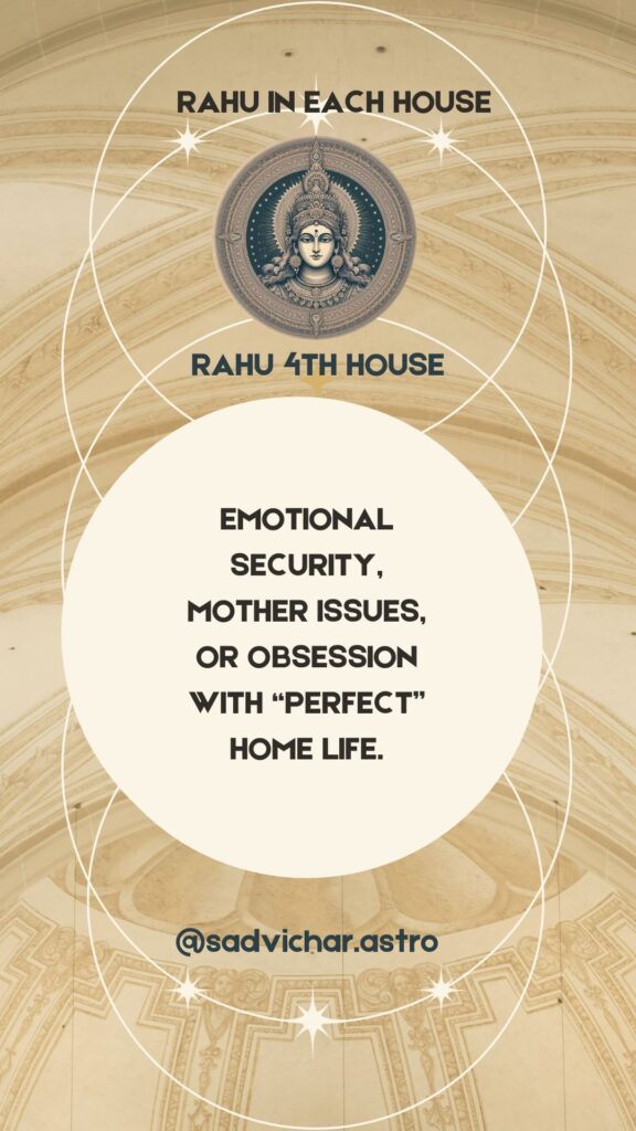 Rahu in 4th house