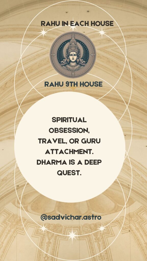 Rahu in 9th house