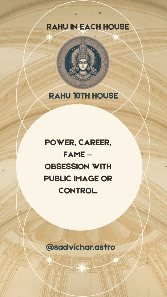 Rahu in 10th house