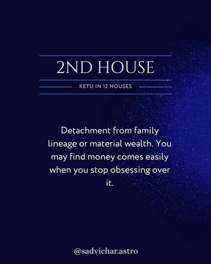 2nd house ketu