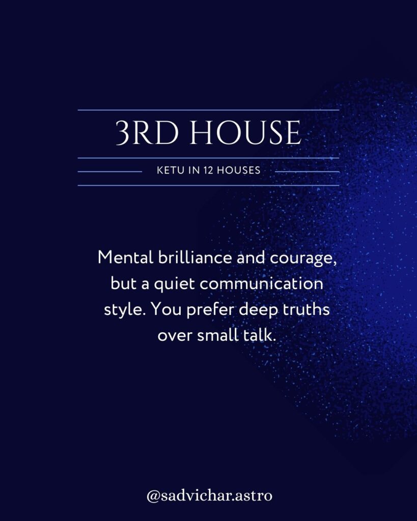 3rd house ketu