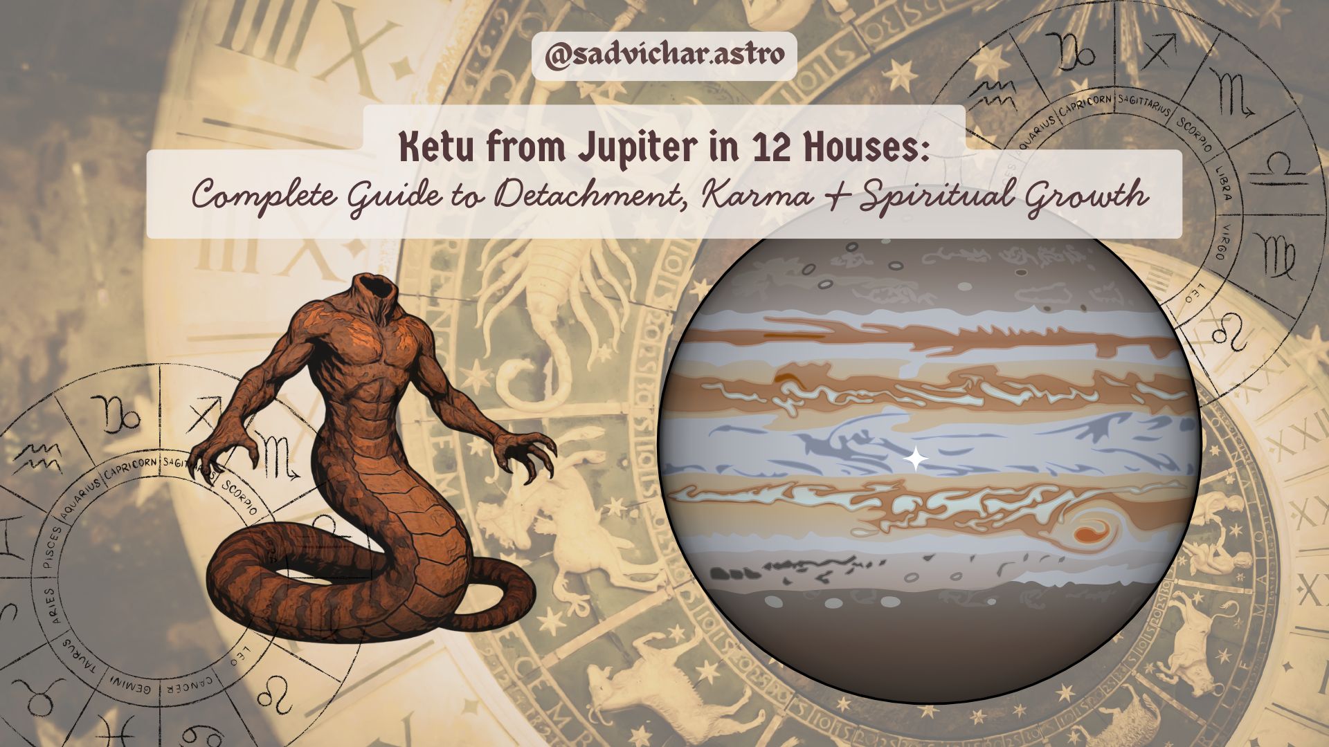 Ketu from Jupiter in 12 Houses