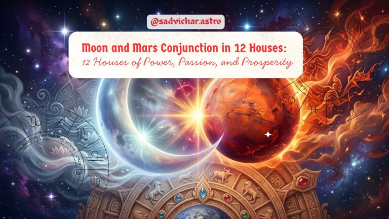 Moon and Mars conjunction in 12 houses