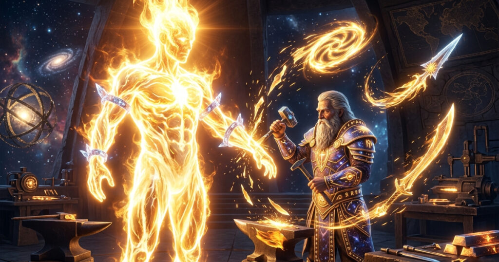 Surya in Vedic Astrology: The Hidden Story of Sanjna, Chhaya, and Karmic Truth vishwakarma refining surya’s light (Surya in Vedic Astrology)