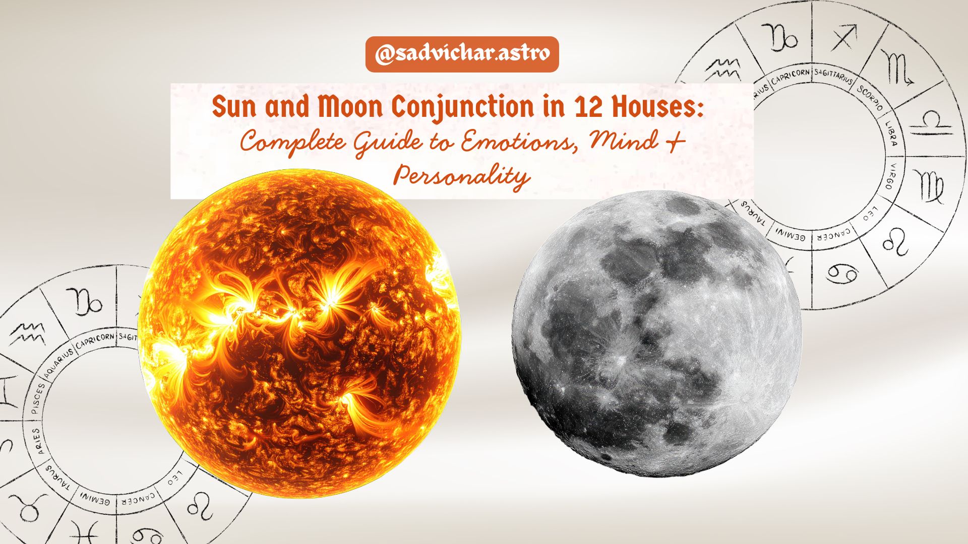 Sun and Moon Conjunction in 12 Houses