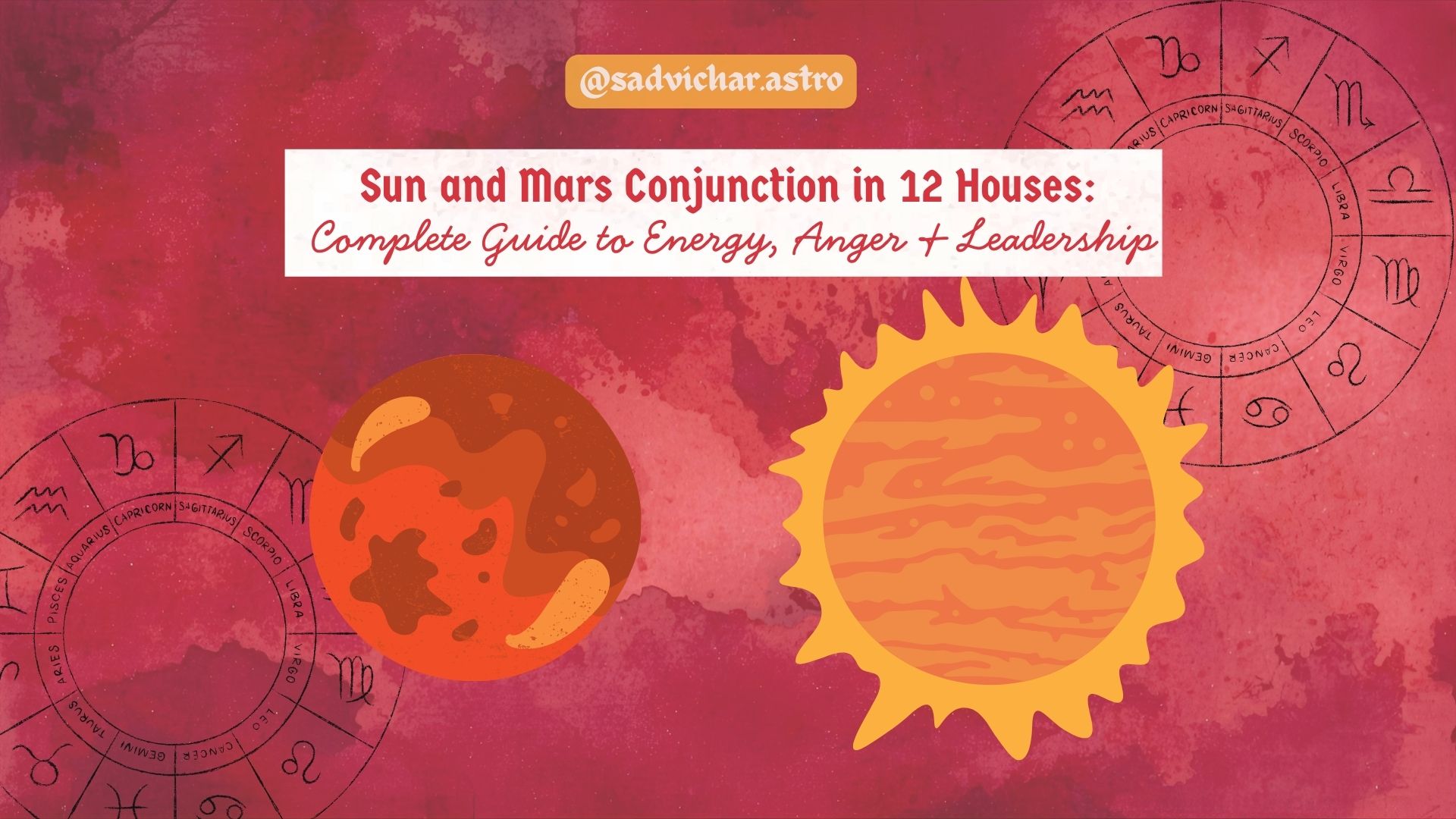 Sun and Mars Conjunction in 12 Houses