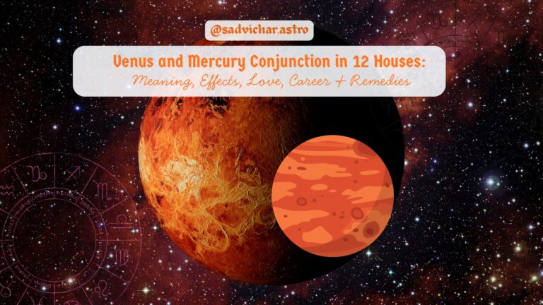 Venus Mercury Conjunction in 12 Houses